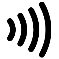 Symbol for contactless payments.