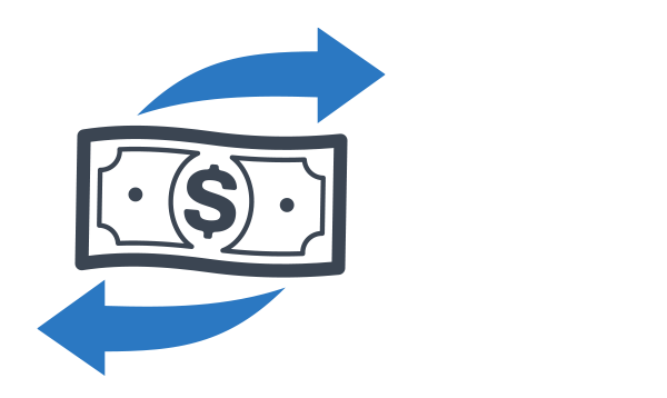 Money with arrows