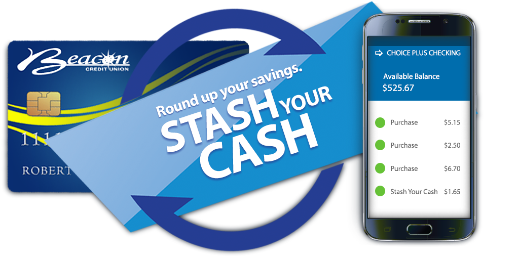 Stash Your Cash Round Up Savings Icons